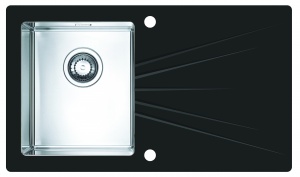 KARAT 10 ľavý čierny + pop up sifon