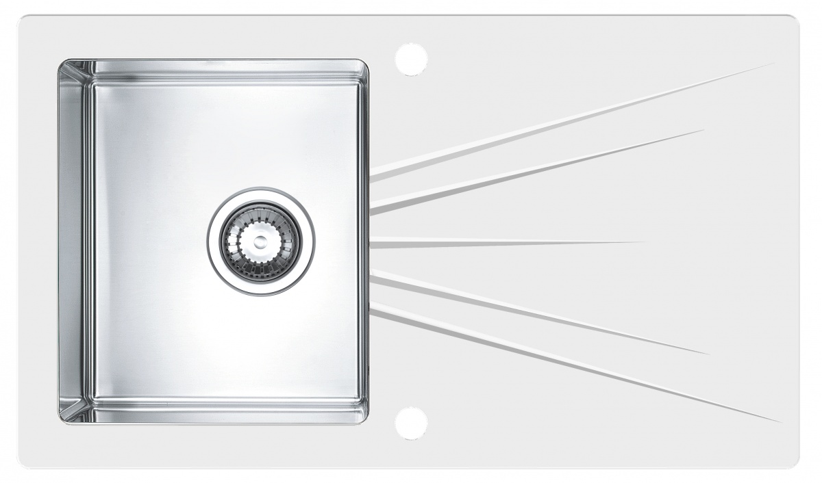 KARAT 10 ľavý biely + pop up sifon