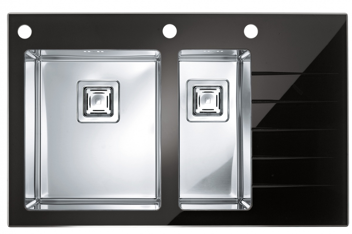 CRYSTALIX 20 L black + pop up sifón