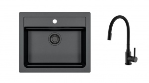 SET ALVEUS ATROX 30/91 BLACK ADDITION + BATÉRIA Mintas 91 black MAT