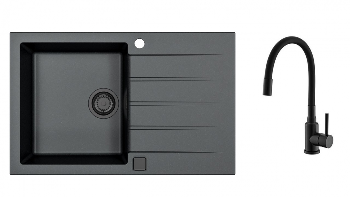 SET ALVEUS CADIT 20/91 BLACK ADDITION +Mintas black MATT