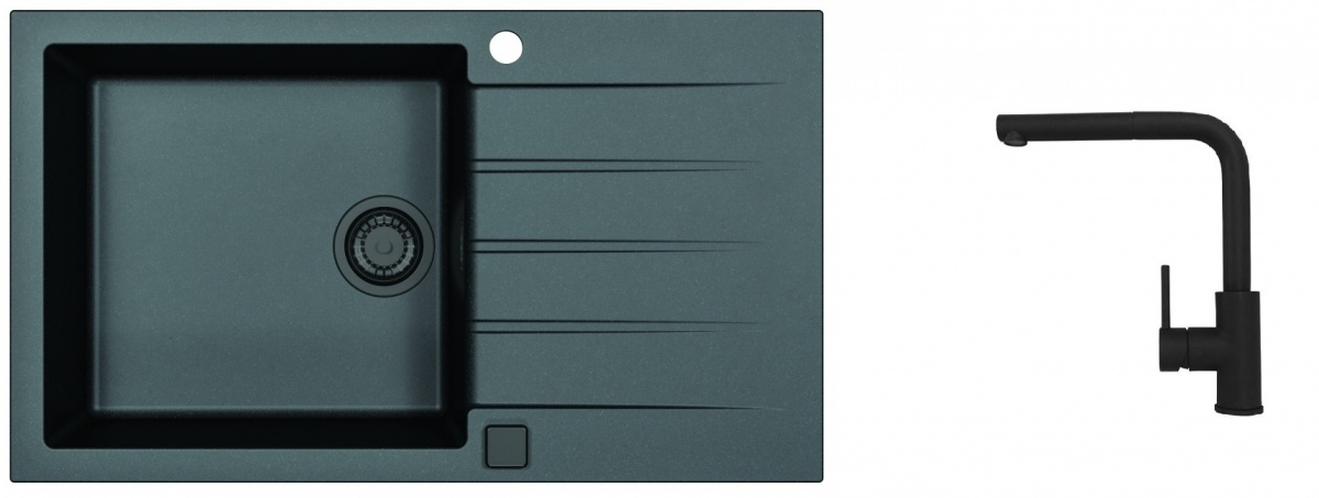 SET ALVEUS CADIT 40/91 BLACK ADDITION + BATÉRIA ZEOS-P black additon